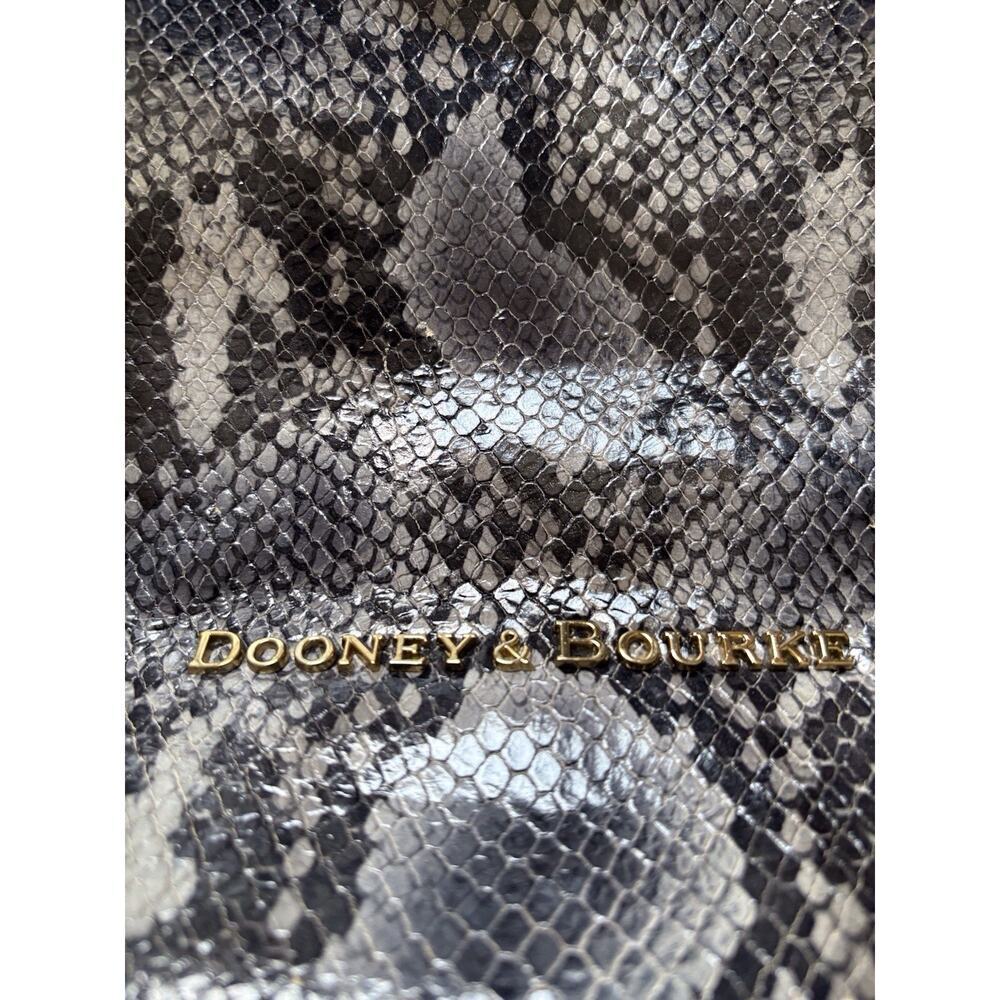 Dooney & Bourke City GrayPython Barlow Purse Satchel w Shoulder Strap - Picture 7 of 15